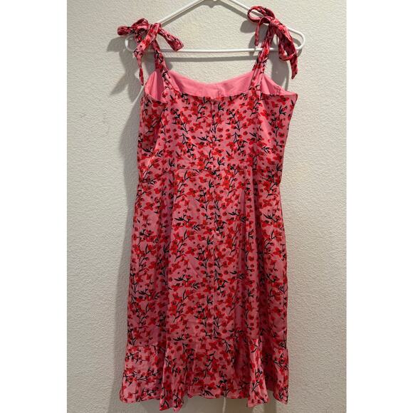 Karina Grimaldi Revolve Poppy Pink Floral Angelica Mini Dress Size 8 - Picture 3 of 5